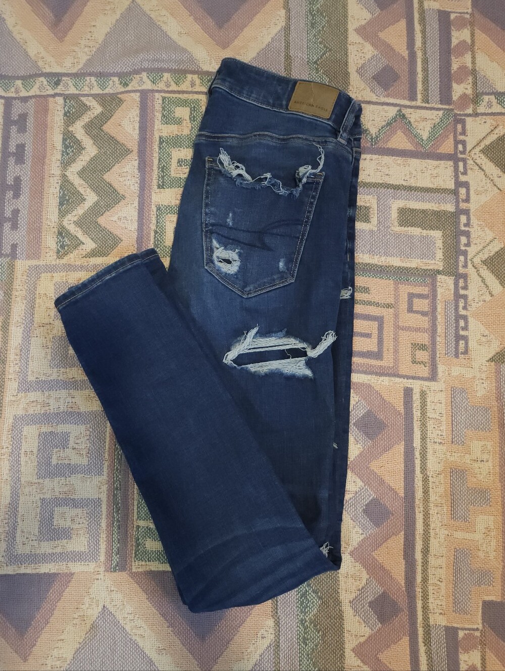 AMERICAN EAGLE Hi-Rise Jegging Distressed Size 8 Regular Women's Skinny Jeans - Picture 12 of 12
